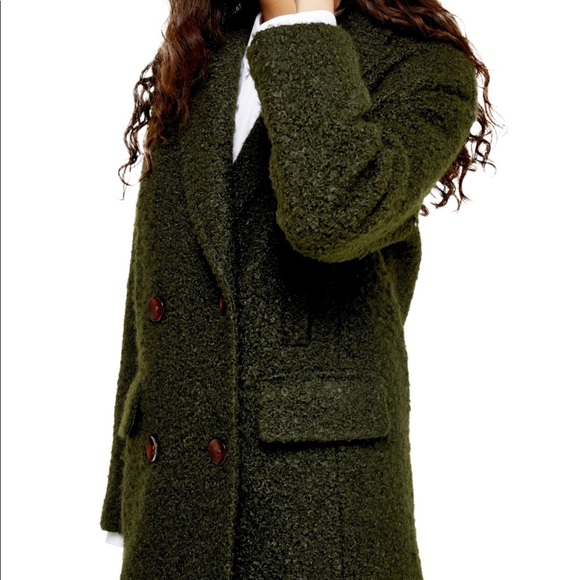 Topshop Double Breasted Boucle Coat - Picture 3 of 5